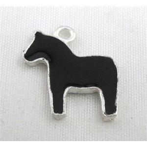bracelet bar, enamel alloy pendant, approx 18x18mm