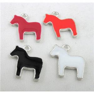 bracelet bar, enamel alloy pendant, approx 18x18mm