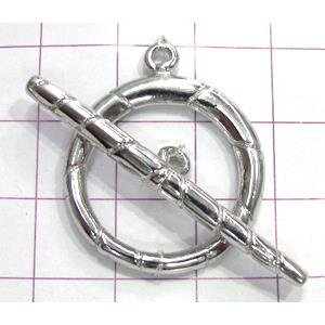 Copper toggle clasps, 24mm dia, stick: 38mm length, color code: E golden