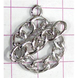 Copper toggle clasps, 22mm dia, stick: 26mm length, color code: F platinum