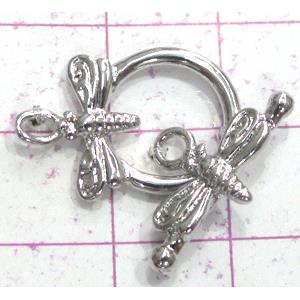 Copper toggle clasps, 14mm dia, color code: E golden