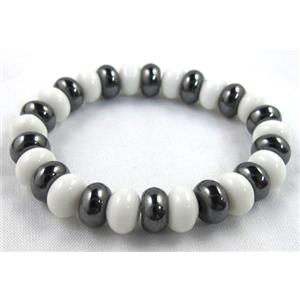 Stretchy gemstone Bracelets, 10mm dia, 8 inch length