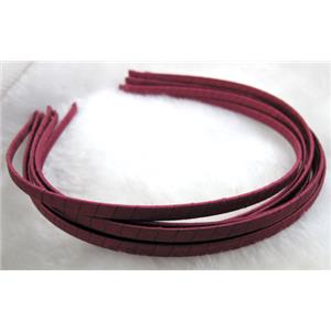 Head Bands, steel alloy, cord-braiding, 5mm wide, approx 13x15cm