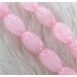 Rose Quartz bead, barrel, approx 8x12mm, 15.5 inches