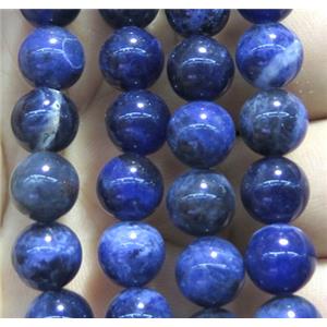 round blue Sodalite beads, approx 8mm dia