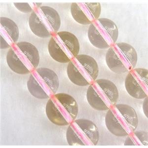 golden Clear Quartz Beads, round, approx 10mm dia