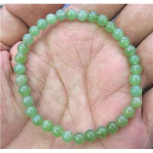 Australian Chrysoprase bracelet, round, approx 6mm dia