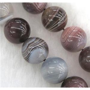 natural round Botswana Agate beads, gray, approx 6mm dia, 15.5 inches