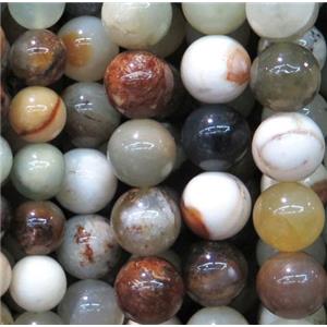 Chinese HuaXiu Jade Beads, round, approx 8mm dia, 15.5 inches