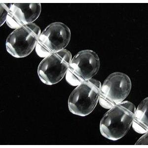 Natural Clear Quartz Bead, teardrop, 6x9mm, 66pcs per st, A grade