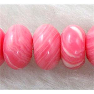 red stripe Gemstone bead, Abacus, 5x8mm, 50pcs per st