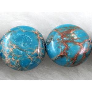 Sea Sediment Jasper, flat round, 16mm dia, 25pcs per st