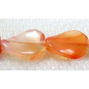 Natural Twist Leaf Agate beads, 13x18mm, 22pcs per st