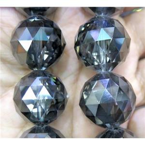chinese crystal glass bead, faceted round, approx 15mm dia, 15pcs per st