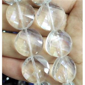 chinese crystal bead, faceted, twist round, approx 18mm dia, 20pcs per st