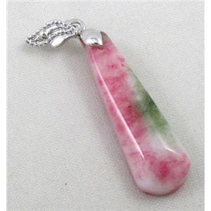 malaysian jade pendant, stick, approx 10x35mm