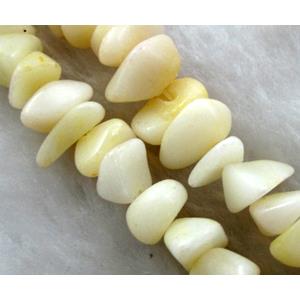 Erose jade beads, Dye chips, stabile, approx 4-12mm, 36 inch length