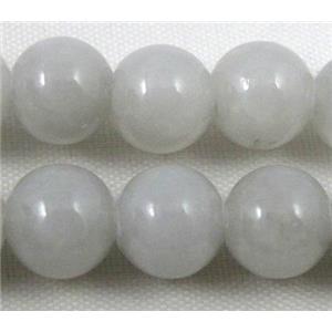 grey jade beads, round, stabile, approx 12mm dia, 31pcs per st