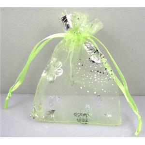 Organza bag, peak green, 13x18cm