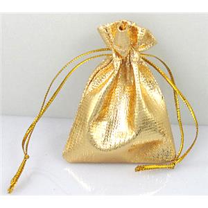 Organza bag, gold, 10x12cm
