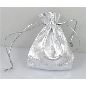 Organza bag, silver, 5x7cm