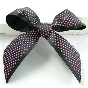 bowknot, Ribbon butterfly flower, dark purple, 65x60mm