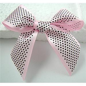 bowknot, Ribbon butterfly flower, pink, 65x60mm