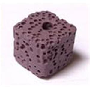Lava bead, Cube, 12.5x12.5x13mm, 27pcs per st