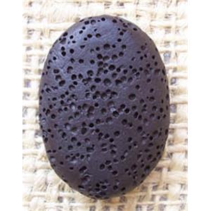 lava bead, flat oval, 32x24x8mm, 12pcs per st, color code:13