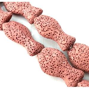 Lava Fish Beads, 37x21mm, 11pcs per st, color code:13