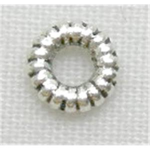Tibetan Silver Spacer Beads Non-Nickel, 4.5mm diameter