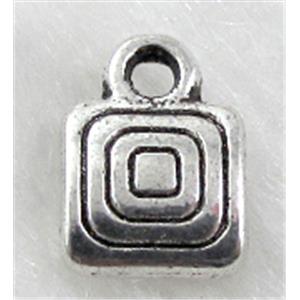 Tibetan Silver Pendants Non-Nickel, 8x11.8mm,3mm thin