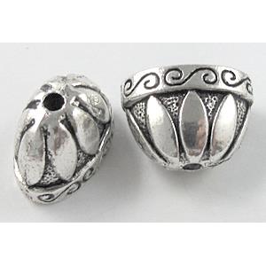 Tibetan Silver Caps Non-Nickel, 10x20mm, 15mm high
