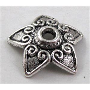 Tibetan Silver BeadCaps Non-Nickel, 13mm dia