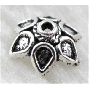 Tibetan Silver beadCaps Non-Nickel, 10mm dia