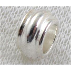Silver plated Spacer, Tibetan Silver Non-Nickel, 12mm dia,7mm thin, hole:7mm