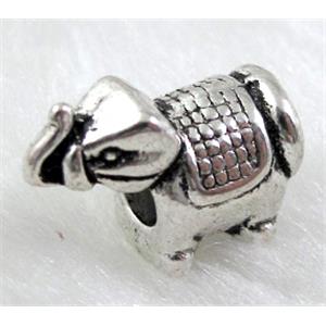 elephant, Tibetan Silver Spacer Non-Nickel, 16x11mm, hole:5mm