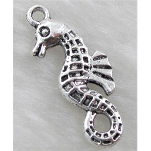 Tibetan Silver Hippocampus Non-Nickel, 10x25mm