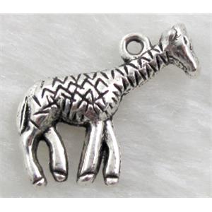 Tibetan Silver Giraffe Non-Nickel, 22x18mm