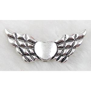 Tibetan Silver Angel wing Non-Nickel, approx 15x40mm