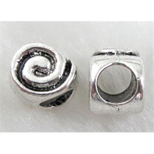 Tibetan Silver Spacer Non-Nickel, 8mm dia, hole:5mm