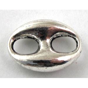 Connector, tibetan silver Non-Nickel, 20x15mm
