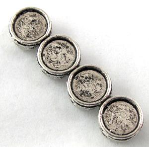 cameo tray, tibetan silver Non-Nickel, 7mm dia, 34mm length