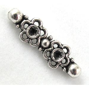 Connector, tibetan silver Non-Nickel, 26mm length