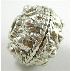 Tibetan Silver Ball Spacers Non-Nickel, 18mm dia, 14mm thick