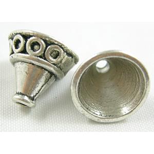 Tibetan Silver Caps Non-Nickel, 14mm dia, 12mm high