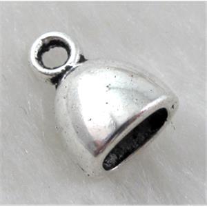 Tibetan Silver Caps Non-Nickel, 10x14mm, inside: 4x7mm