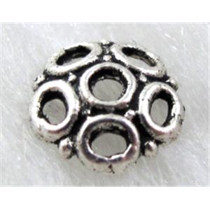 Tibetan Silver BeadCaps Non-Nickel, 8mm dia