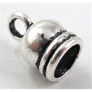 Tibetan Silver Caps Non-Nickel, 8x12mm, inside:6mm dia