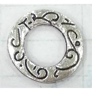 tibetan silver ring connector non-nickel, approx 16mm dia